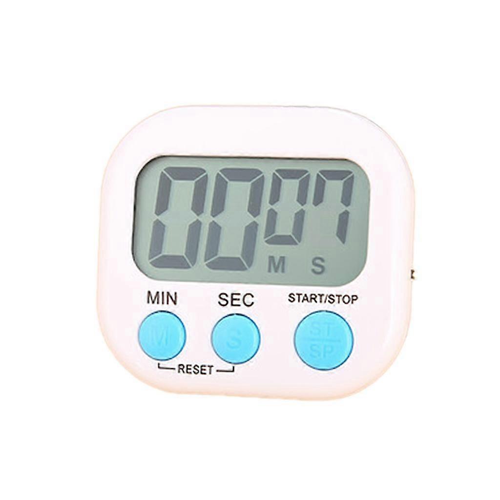 1pc Digital Kitchen Timer Big Digits for Cooking Clock Battery white