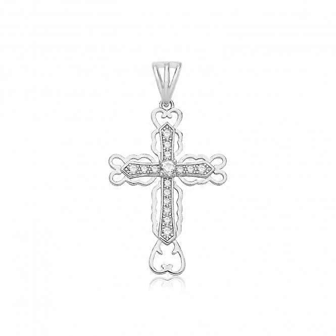 Acotis Silver Pendant Zirconia Cross G61158