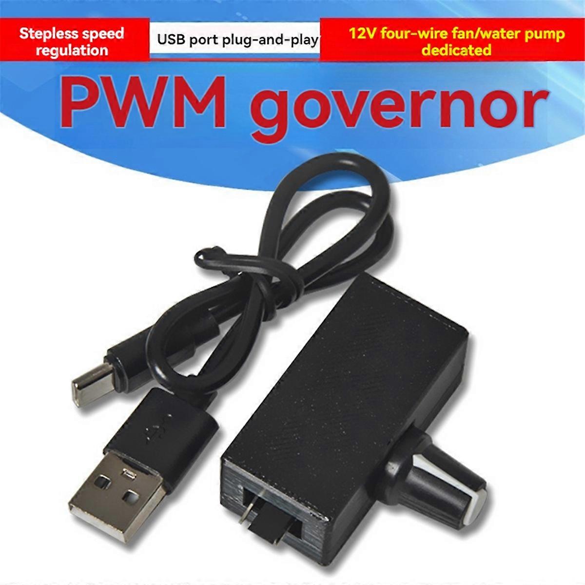 12V 4Pin PWM Fan Governor with 1 to 2 Adapter Cable