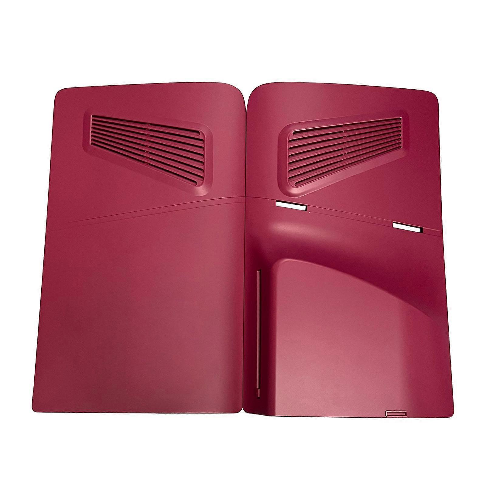 Game Console Hard Shell Panel with Cooling Vent for PS 5 Slim Disc Edition Host Faceplate Cover Replacement Accessories Rose Red