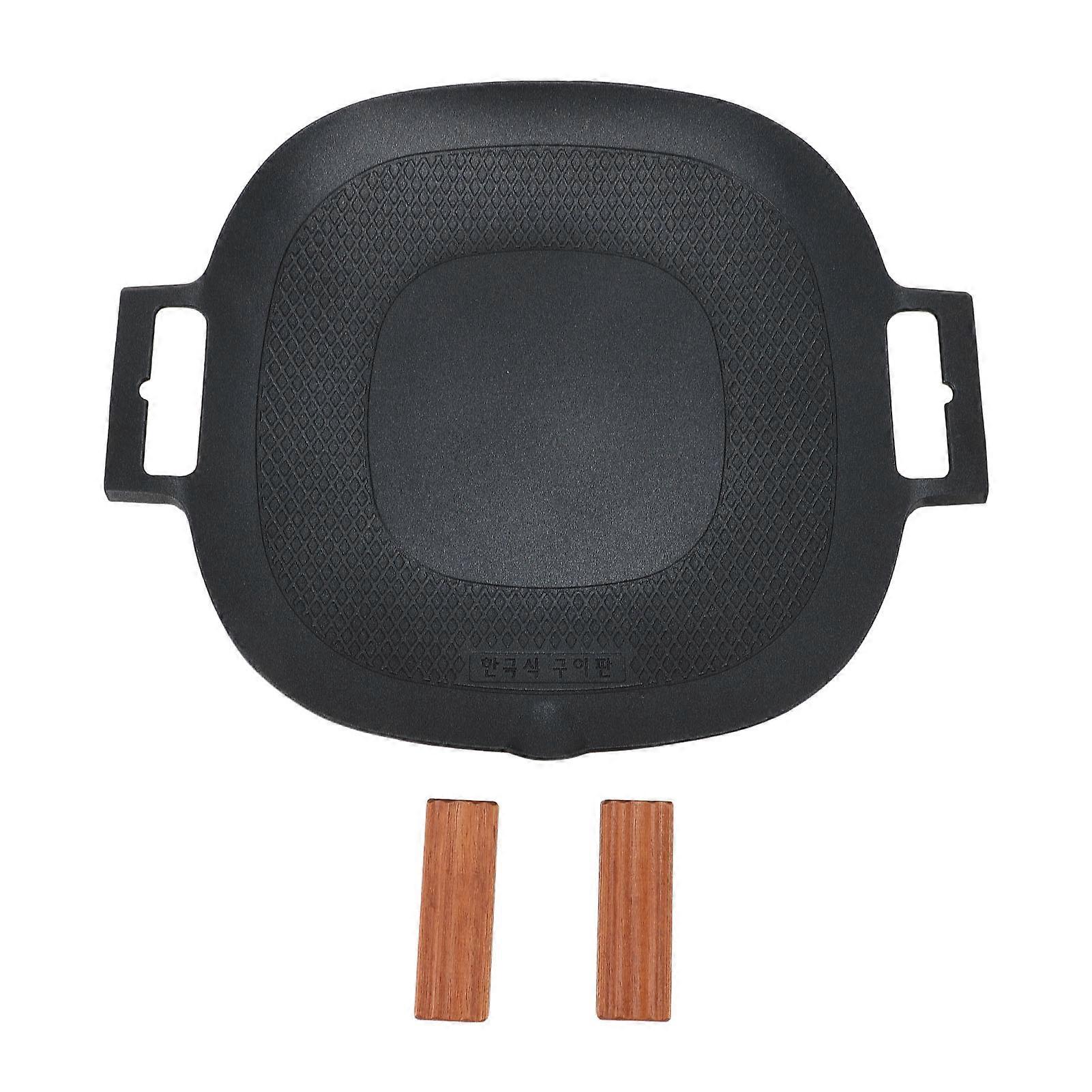 Multifunctional non-stick barbecue pan, even heating, for outdoor camping