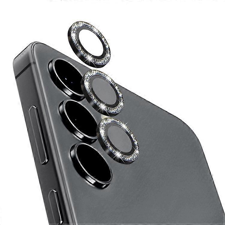 NORTHJO Compatible For Samsung Galaxy S24+ 1 Set Camera Lens Protector Glitter Metal Ring Ultra Clear Lens Film