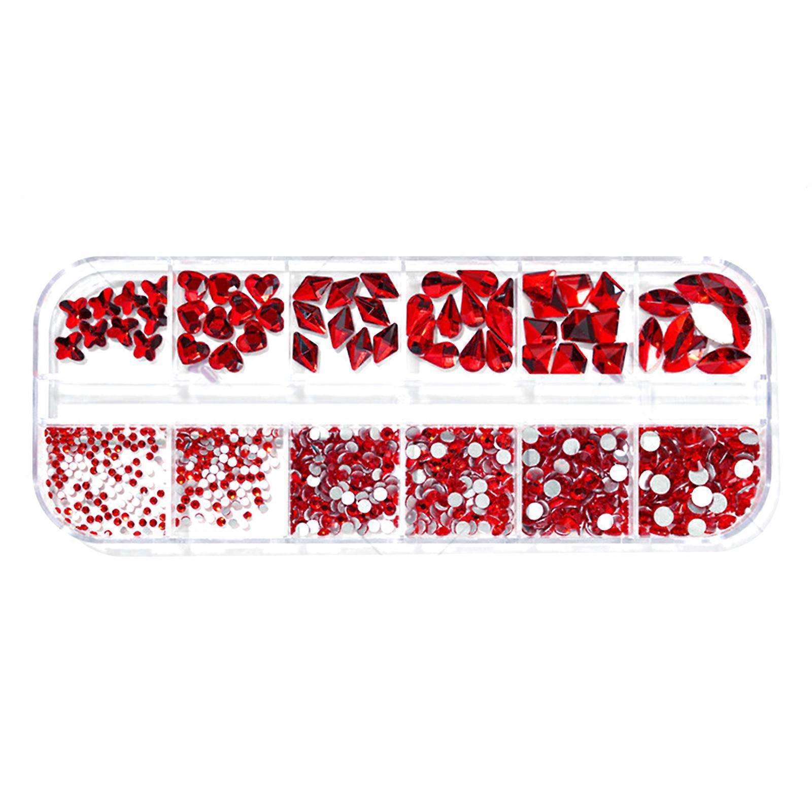 Multi Shapes Glass Crystal Rhinestones For Nails Art 3D Decorations Mixed Sizes FlatBack Nail Crystals Gems with Box