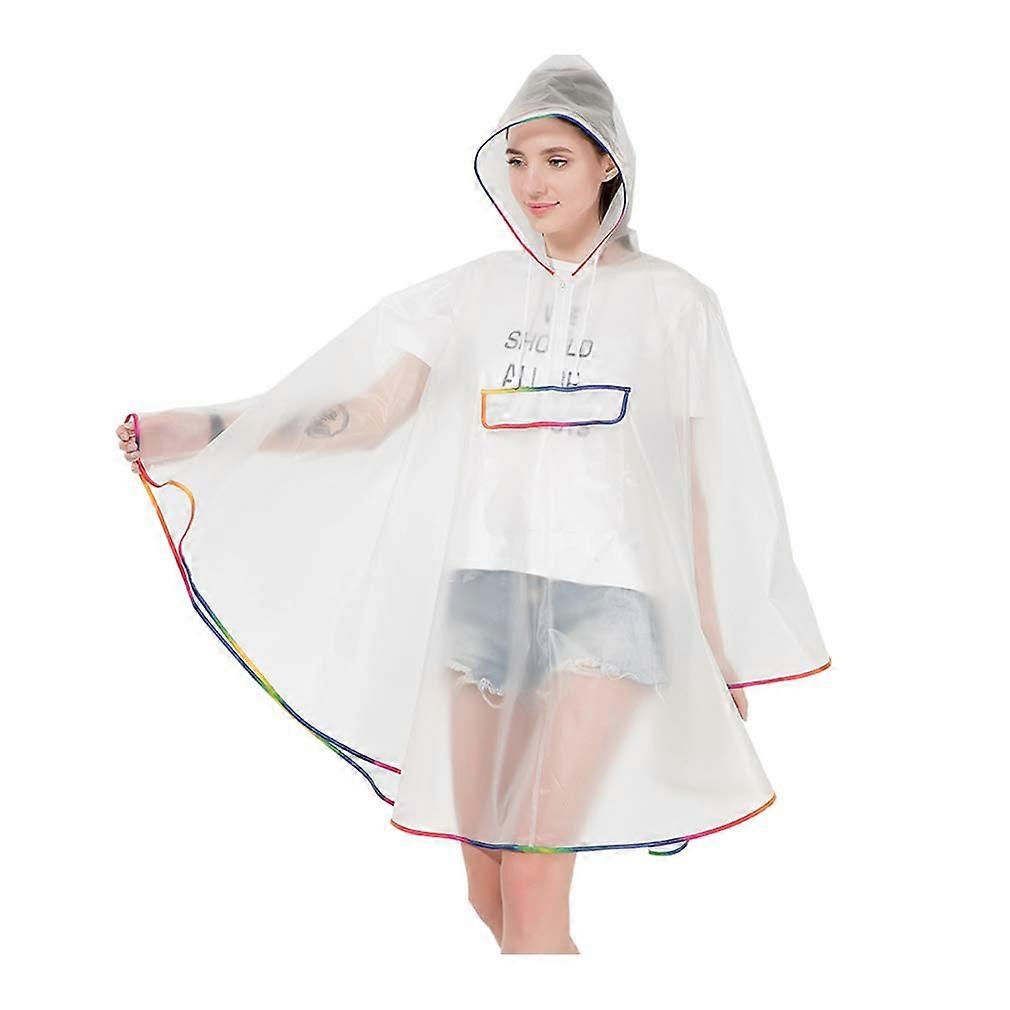 Transparent Rain Poncho for Hiking and Cycling Protection