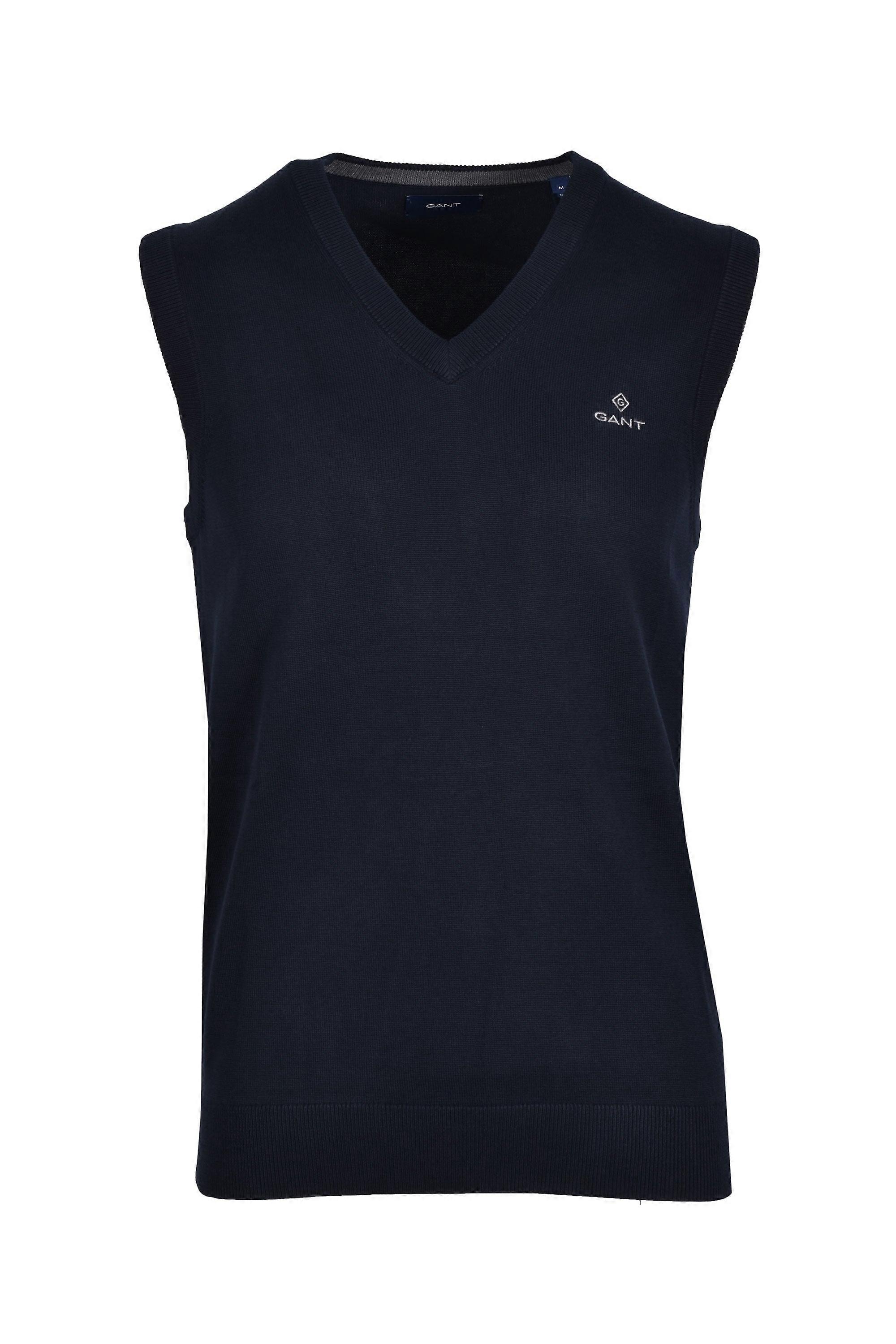 Gant Classic Cotton Slipover Evening Blue