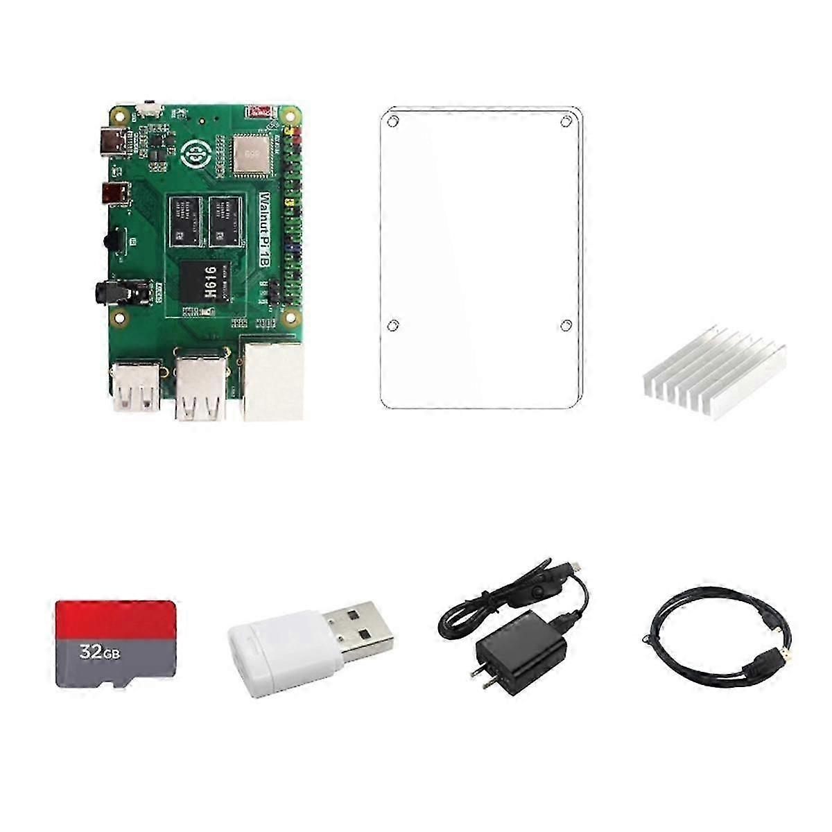 Scheda di sviluppo mini PC Allwinner H616 WiFi Bluetooth, 1 GB di RAM DDR3, computer a scheda singola, 1 set