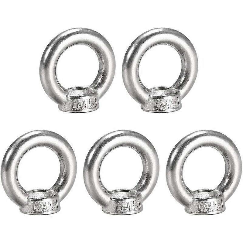 5er-Pack M5 Edelstahl-Rundmuttern