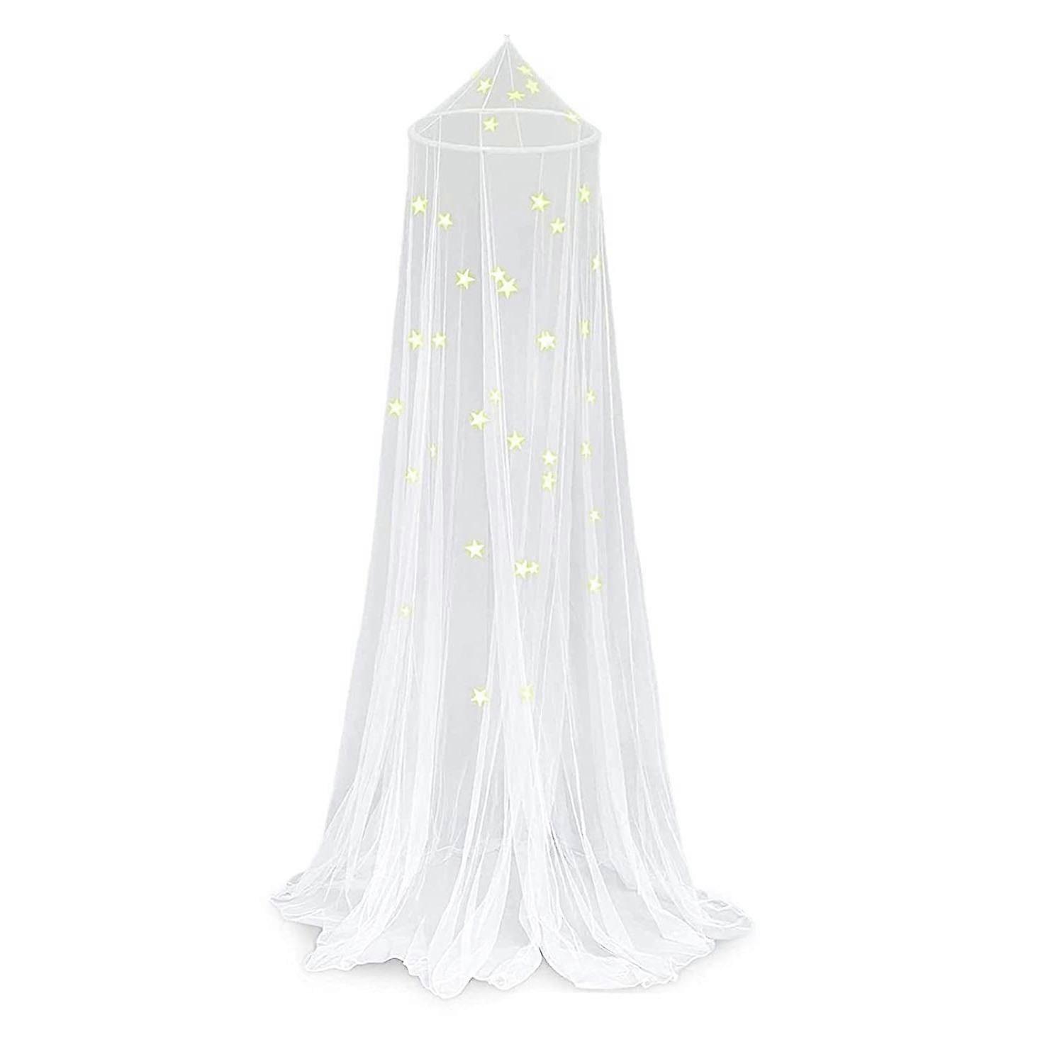 Glowing Princess Bed Canopy, Fluorescent Stars, Polyester Fabric