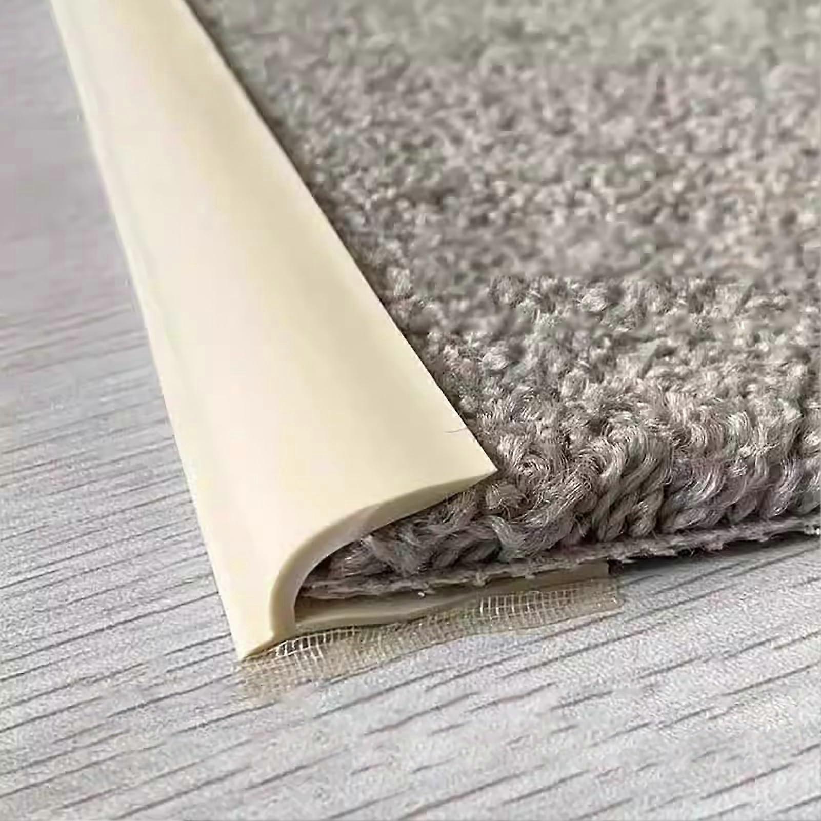 Self Adhesive Carpet Transition Strip, Thick Rug Edge Protector, Custom Length Edge Guard For Seamless Flooring