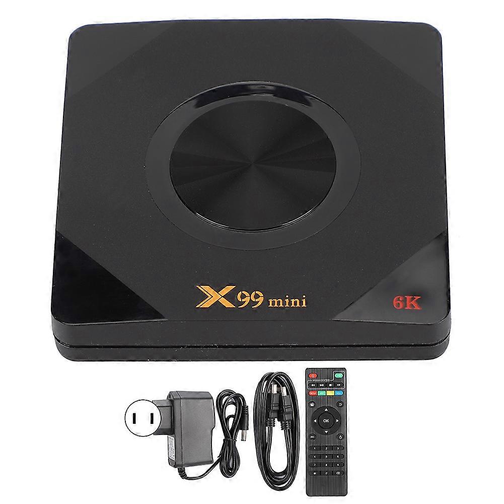 X99 Mini TV Box 6K Haute Définition H6 Schéma Double Fréquence WIFI USB3.0 pour Android 9.0 100-240V
