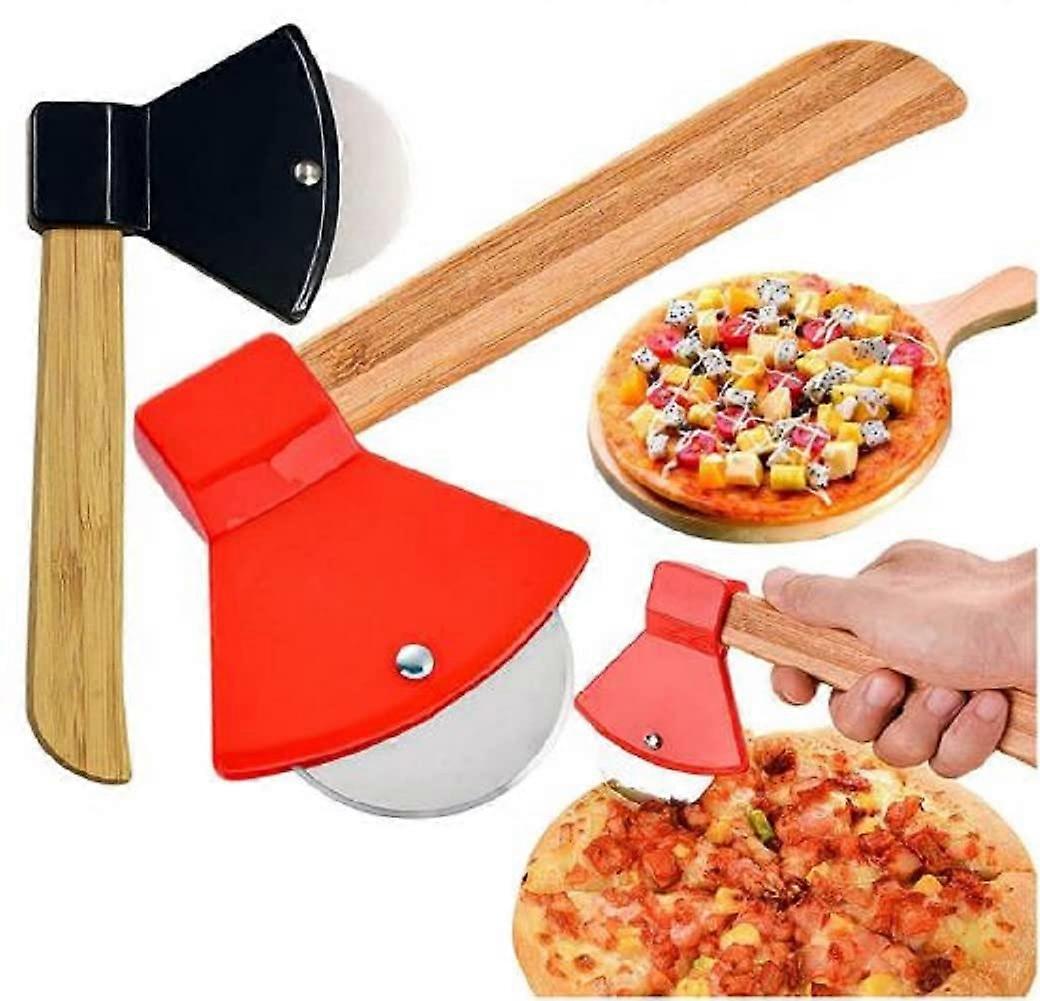 Stainless Steel Pizza Cutter Set of 2, Bladed Wheel Slicer for Pizza, Tart, Waffle, and Dough