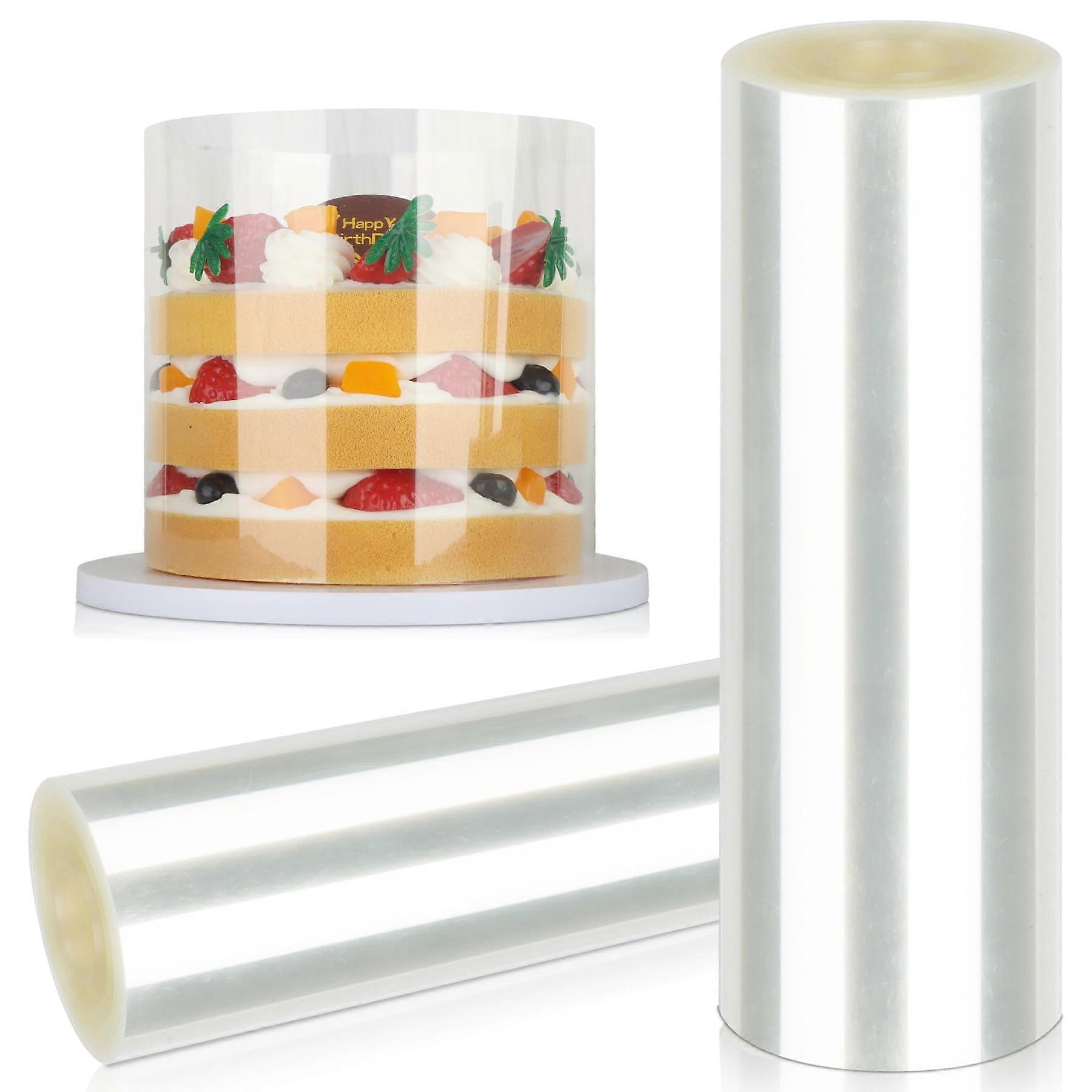 Cake Collar 6 x 394 Inch Roll - Transparent Acetate Sheets for Professional Cake Decorating and Edge Decoration