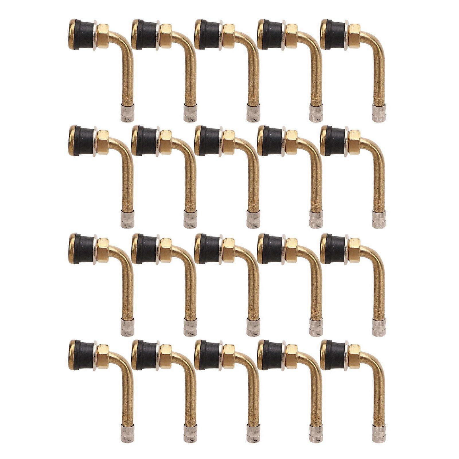 20PCS Βαλβίδα Ελαστικού Χαλκού Ανθεκτική στις γρατσουνιές Προέκταση Στέλεχος Βαλβίδας Ελαστικού για Ρυμουλκούμενο Φορτηγό RV Αναψυχής