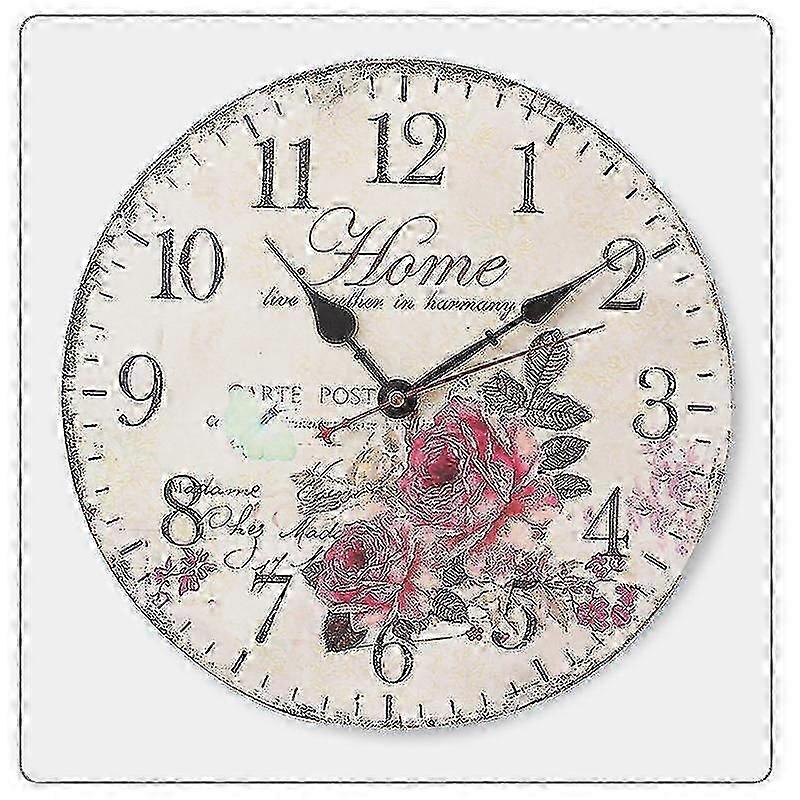 Flower Vintage Wall Clock 30 Cm
