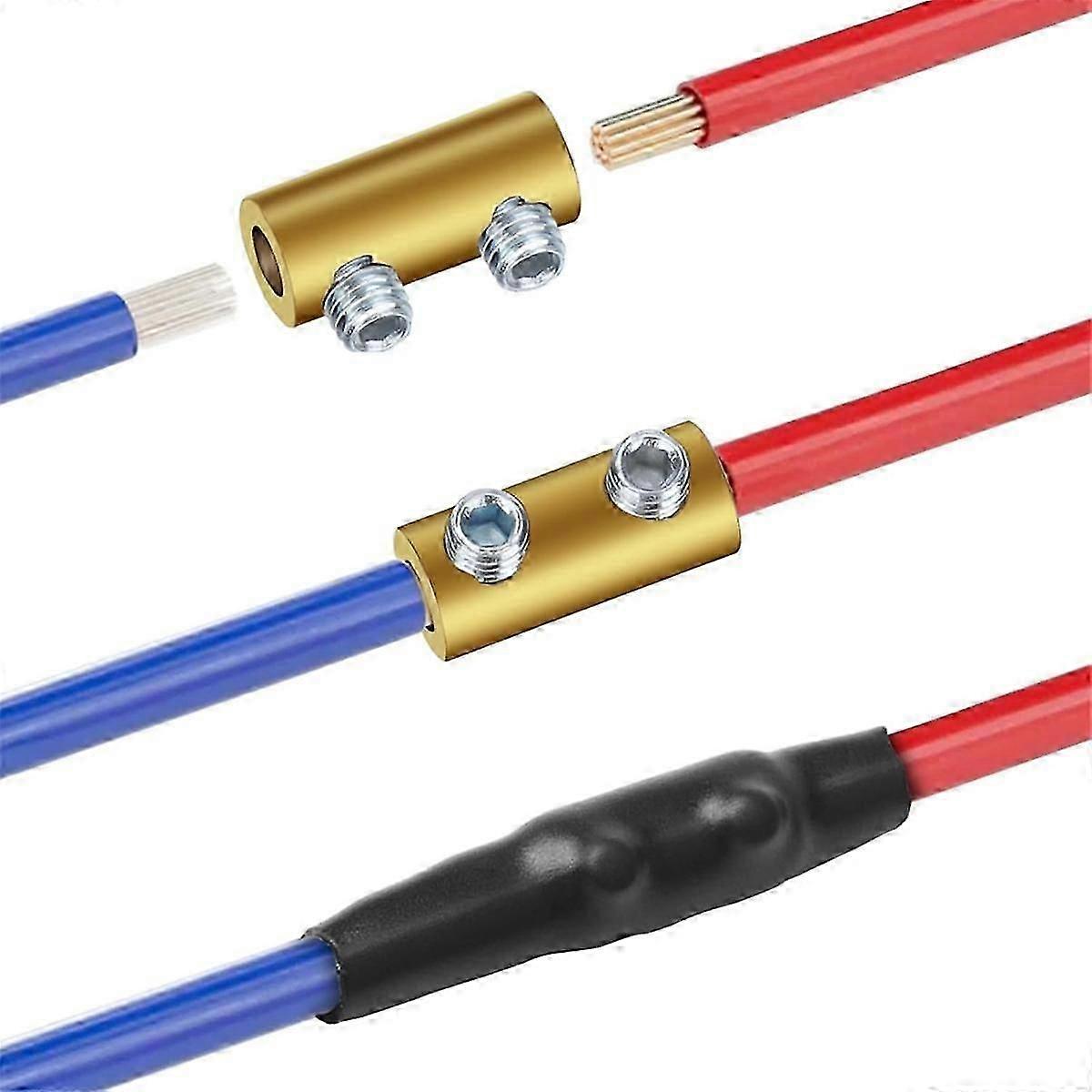 30pcs 10 AWG Gauge Wire Connector Nut Kit, 60A Splicing Wiring Connection Terminal, with Screws and Heat Shrink Tube