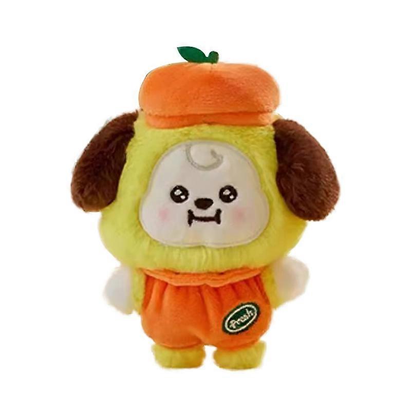 أنيمي جديد Bt21 كوكي شوكي لعبة أفخم Y2K أزياء جديدة الكرتون البرتقالي أفخم دمية حقيبة ظهر سلسلة المفاتيح قلادة هدية للأصدقاء