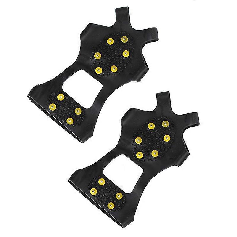 1 Pair Anti-slip 10 Stud Ice Gripper Spikes for Shoe Climbing Snow Crampons Cleats Claws Grips