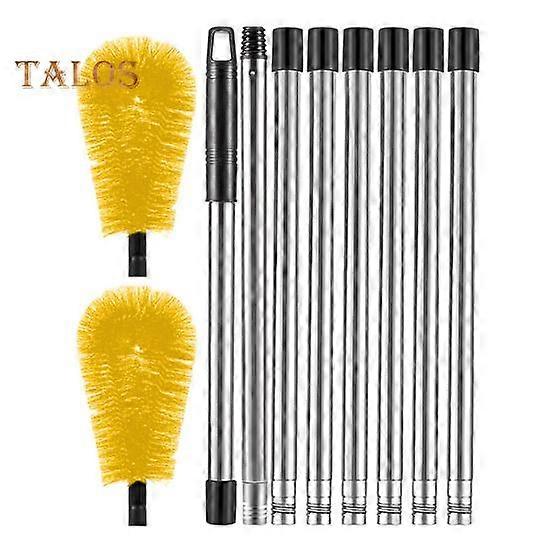 Telescopic Gutter Cleaning Brush Gutter Cleaner Tool with 8 Detachable Telescopic Pole And 2 Cleaning Brushes