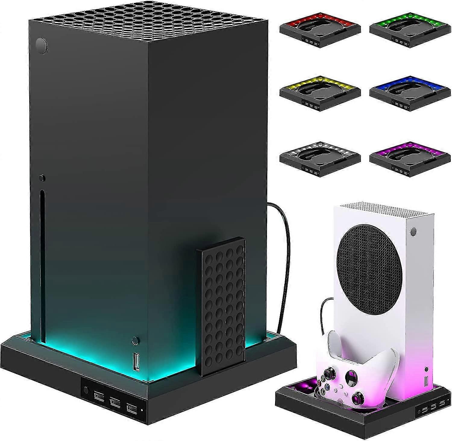 Rgb Led Light Stand Compatible With Xbox Series X/s Console With 3 Extra Usb Port