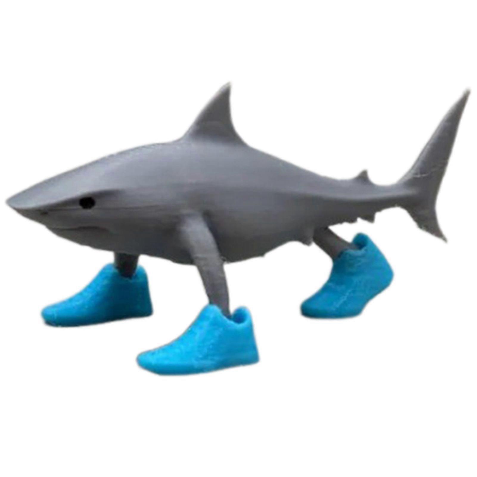 Tralalero Tralala הכריש עם נעליים, מודפס בתלת מימד Tralalero Tralala דמות מם קישוט שולחן מתנה