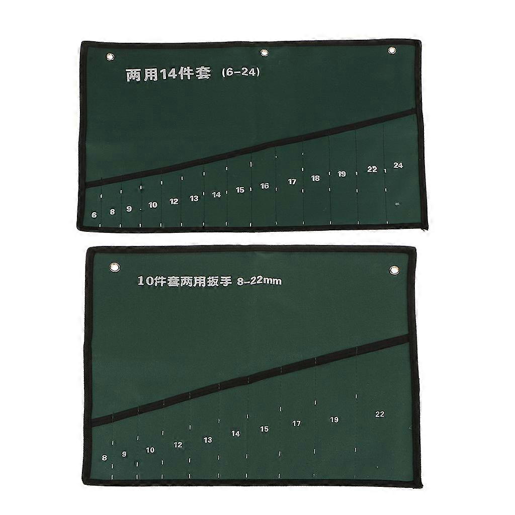 Wrap-Up 10&14 Pockets Tool Roll Canvas Spanner Wrench Tool Storage Bag Pouch