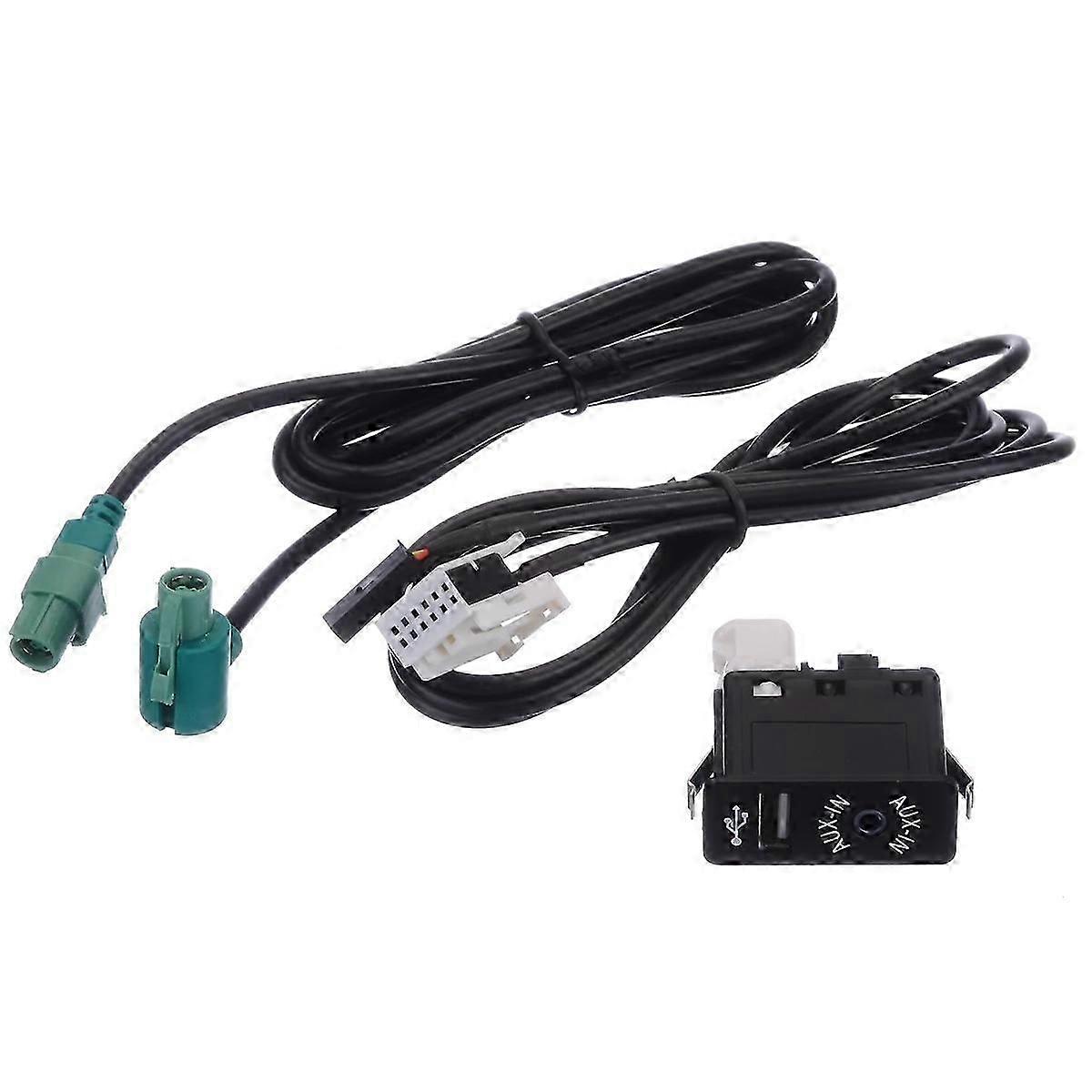 Bil Bluetooth musikadapter Audio USB Harness AUX USB Socket Switch kabelsæt til E60 E61 E63 E64 E87 E90 E70 F25
