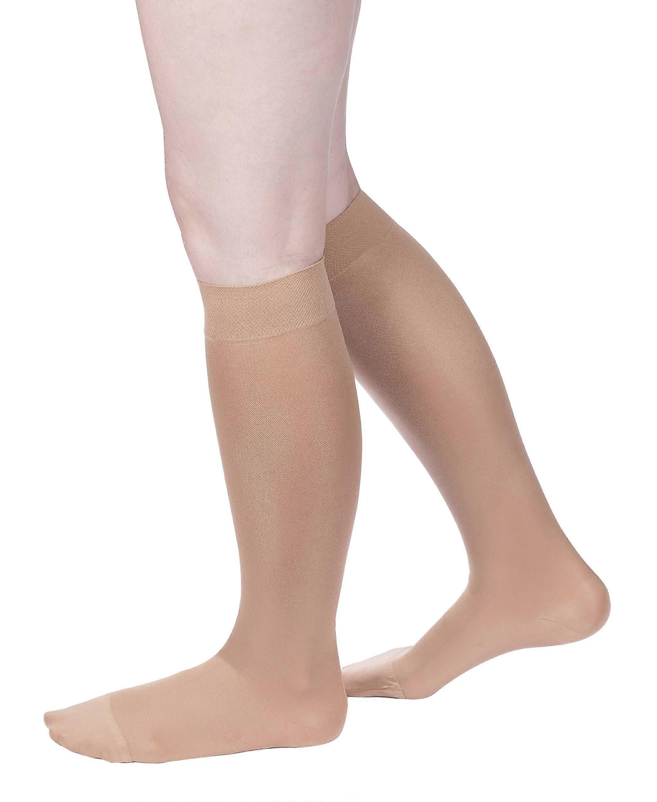Allegro 1520 mmHg Soft Microfiber Compression 250 Closed Toe Knee Highs, Comfortable Support Garments