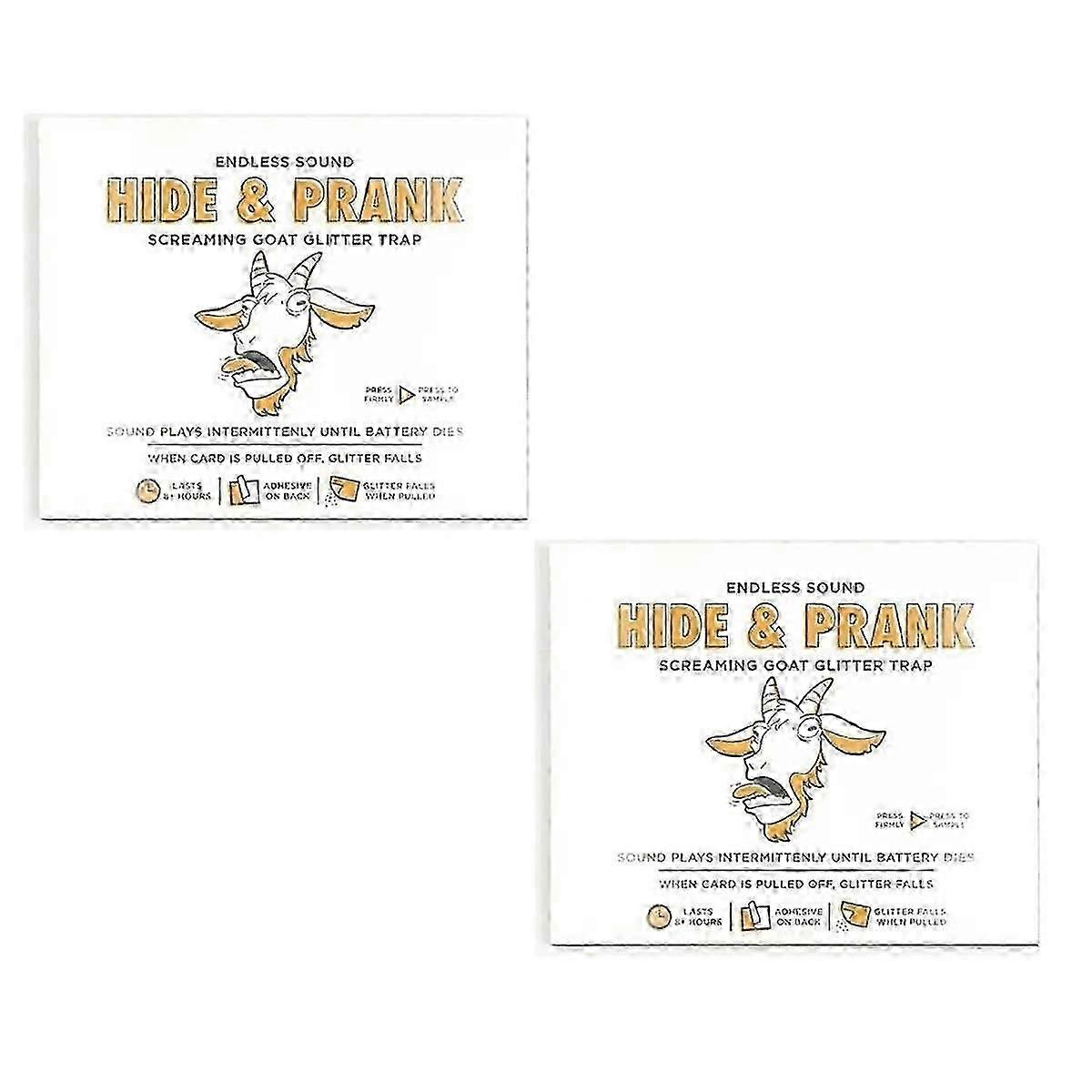 2Pcs Intermittent Goat Glitter Trap Prank Goat Glitter Trap - 8 Hours of Intermittent Goat Bleating .