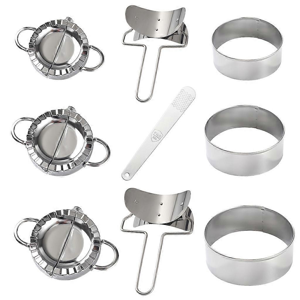 Dumpling Maker Dumpling Cutter Dumpling Press and Stuffing Spoon Stainless Steel Dumpling Mold Set for Chinese Dumpling