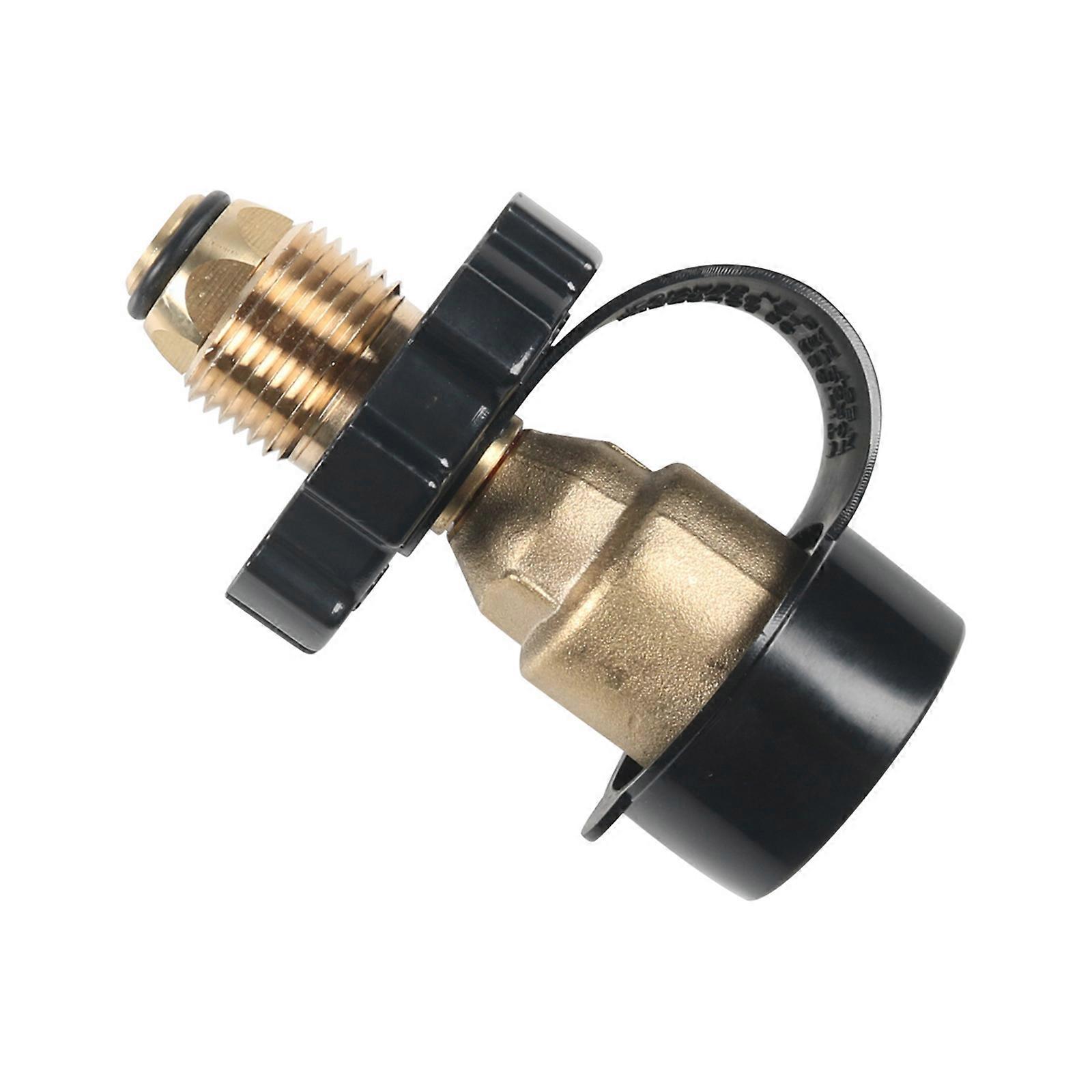 POL to QCC Propane Tanks Conversion Adapter with Dust Cover Suitable for Campers Camping Barbecue Enthusiasts Durability