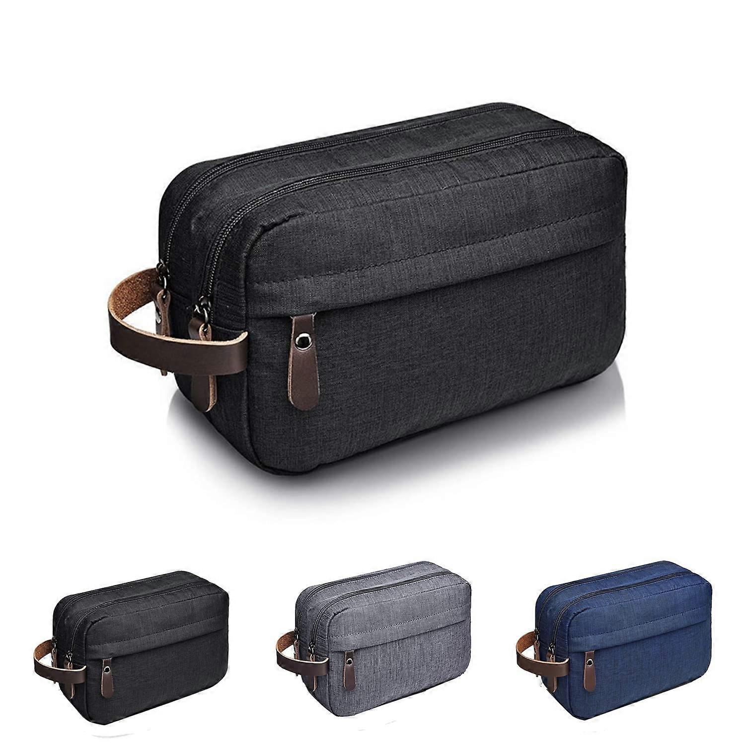Toiletry Travel Bag for Men Organizer with Handle Dopp Kit Black