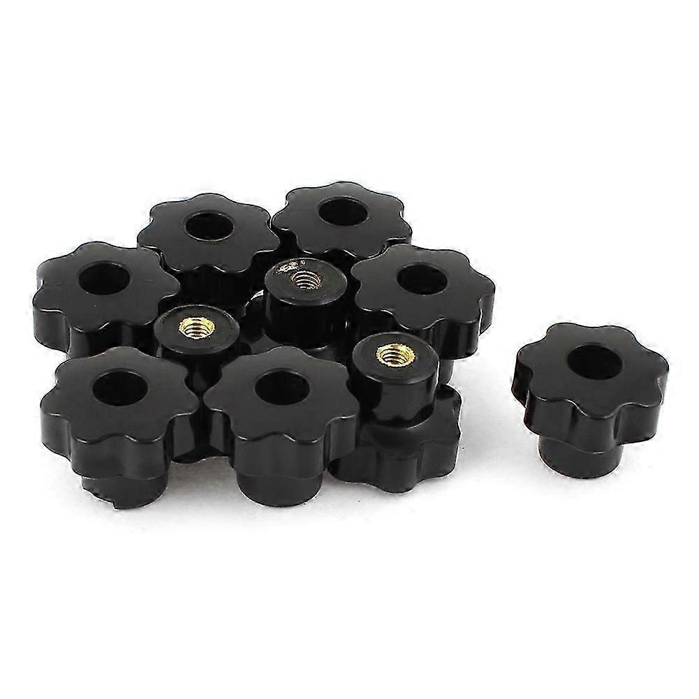 10db 32 mm-es átmérőjű M6 menetes csavaros csillagszorító gomb markolat gépekhez