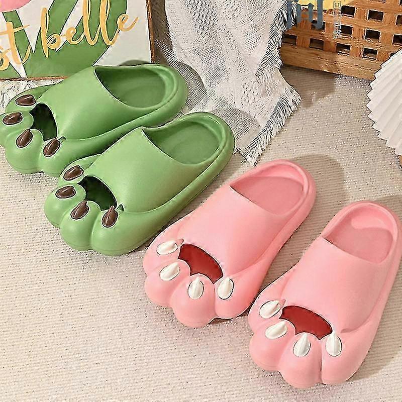 Paw Slippers For Women Summer Slide Sandals Open Toe Shower Non-Slip Soft Slipper With Thick Sole Cloud