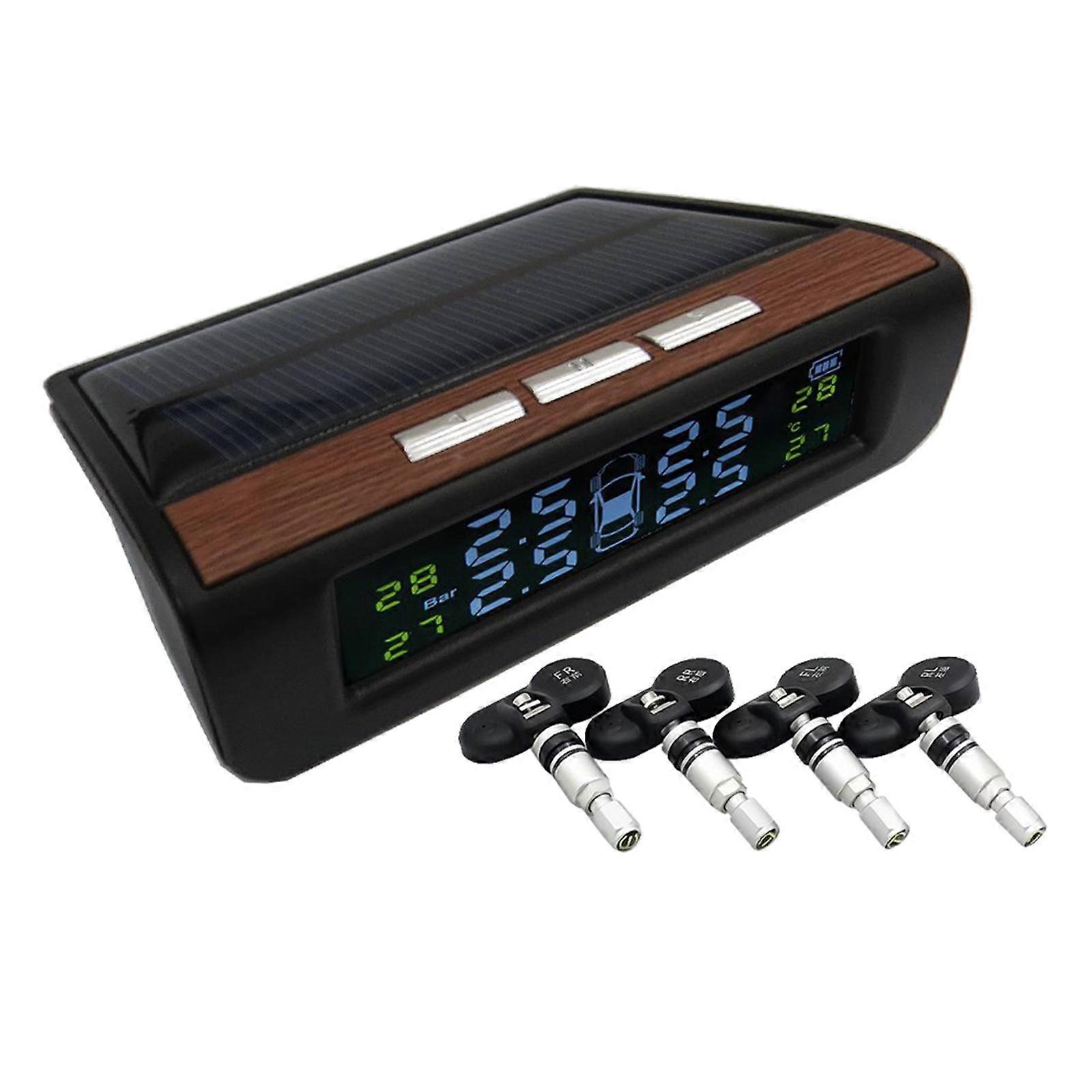 Däcktryckssystem för husbilssläp, med 4 st, larmtryck LCD-skärm för