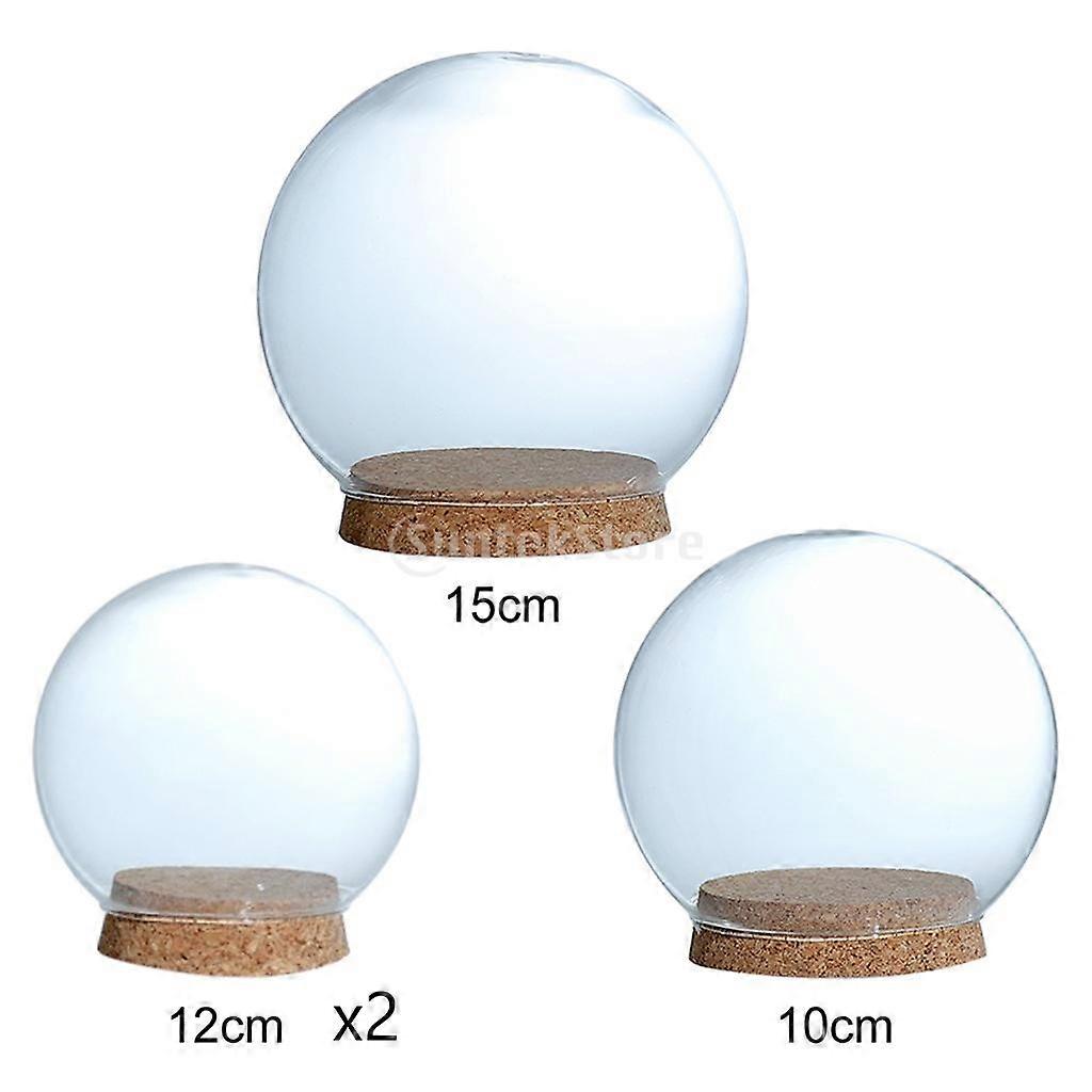 4x vase de préservation des fleurs en forme de dôme avec cloche