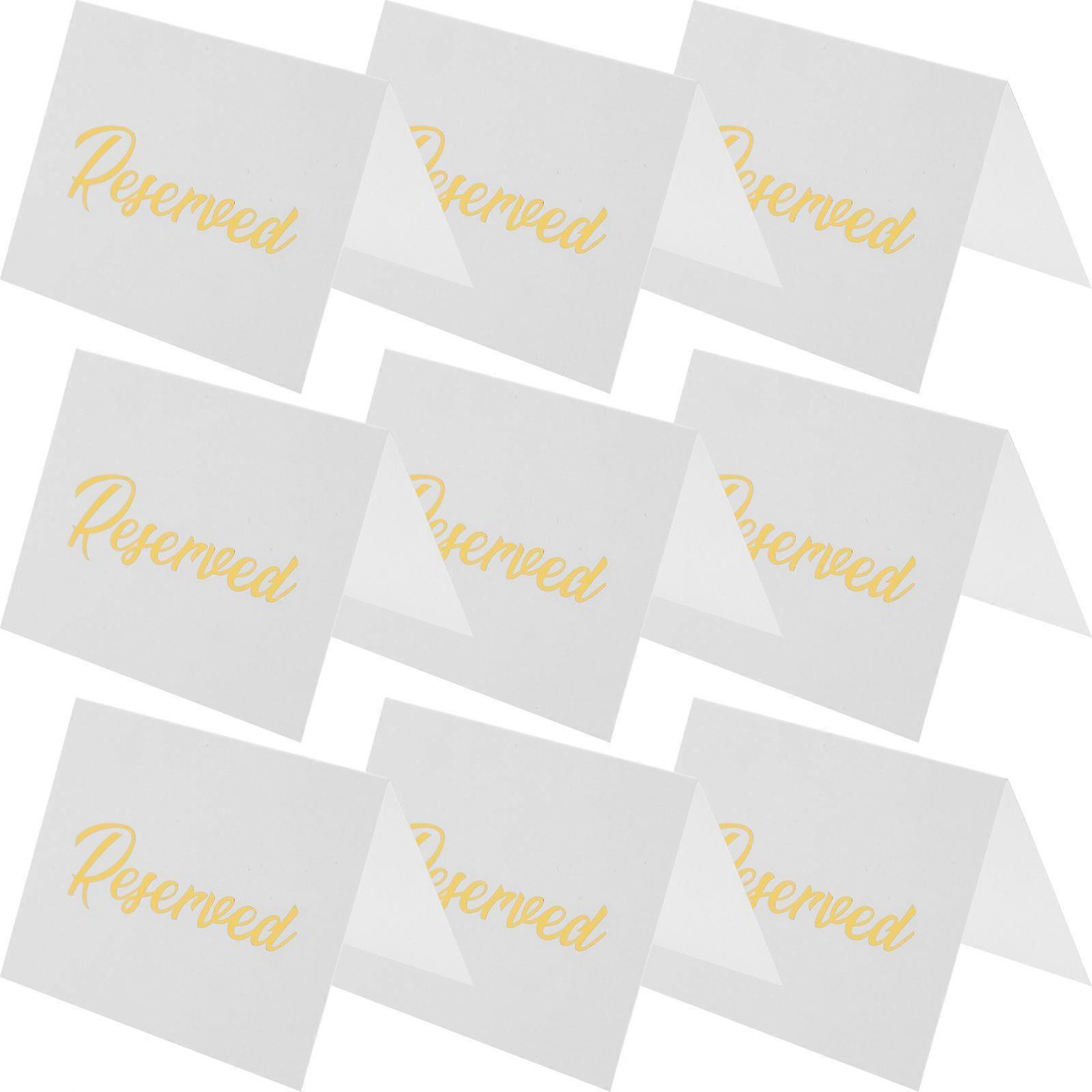 50pcs Reserved Table Signs for Wedding Party Double Sided Reserved Table Signs Paper Table Reserved Card