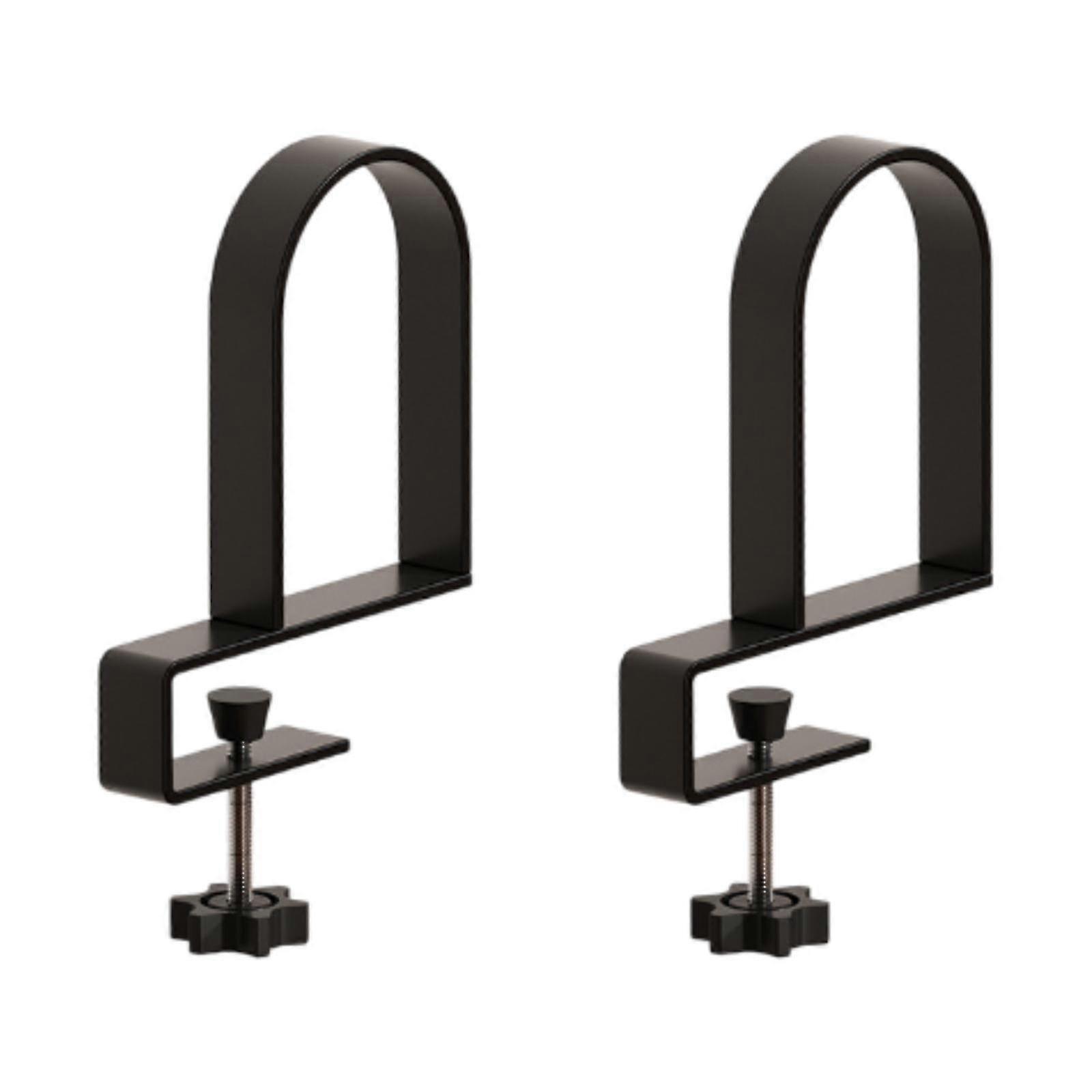 2x Clamped Bookends for Shelves,Adjustable Book Organizer Modern Metal Desktop Ornament Stoppers Book Shelf Holders for Shelf-1