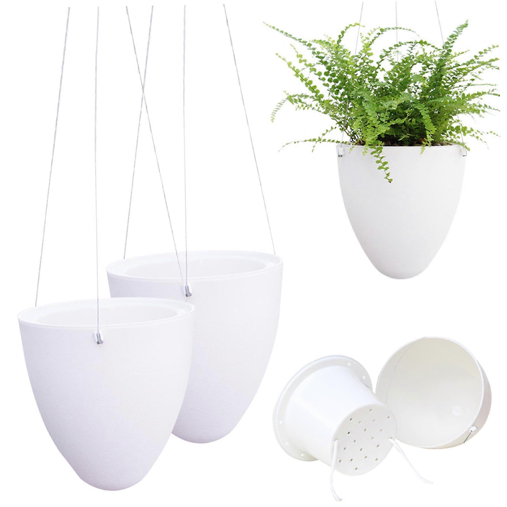 Hanging Plant Pots Indoor 2 Pieces SelfWatering Planter Flower Removable Pot with Reservoir and Absorbent Ref: 7217