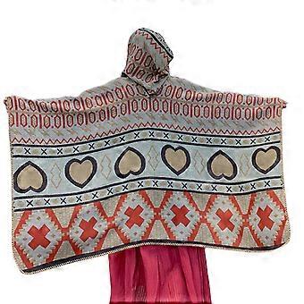 Multifonctionnel Femmes Adolescents Ethnique Châle Hiver Tricot Écharpe À Capuche Automne Adulte Écharpe Châle Chaleur Cadeau pour Petite Amie