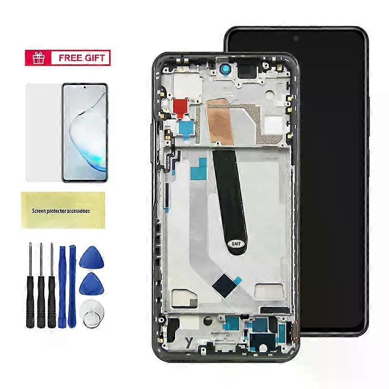 6.67" Super AMOLED Poco F3 Display Screen, for Xiaomi Poco F3 M2012K11AG Lcd Display Digital Touch Screen with Frame Replacement