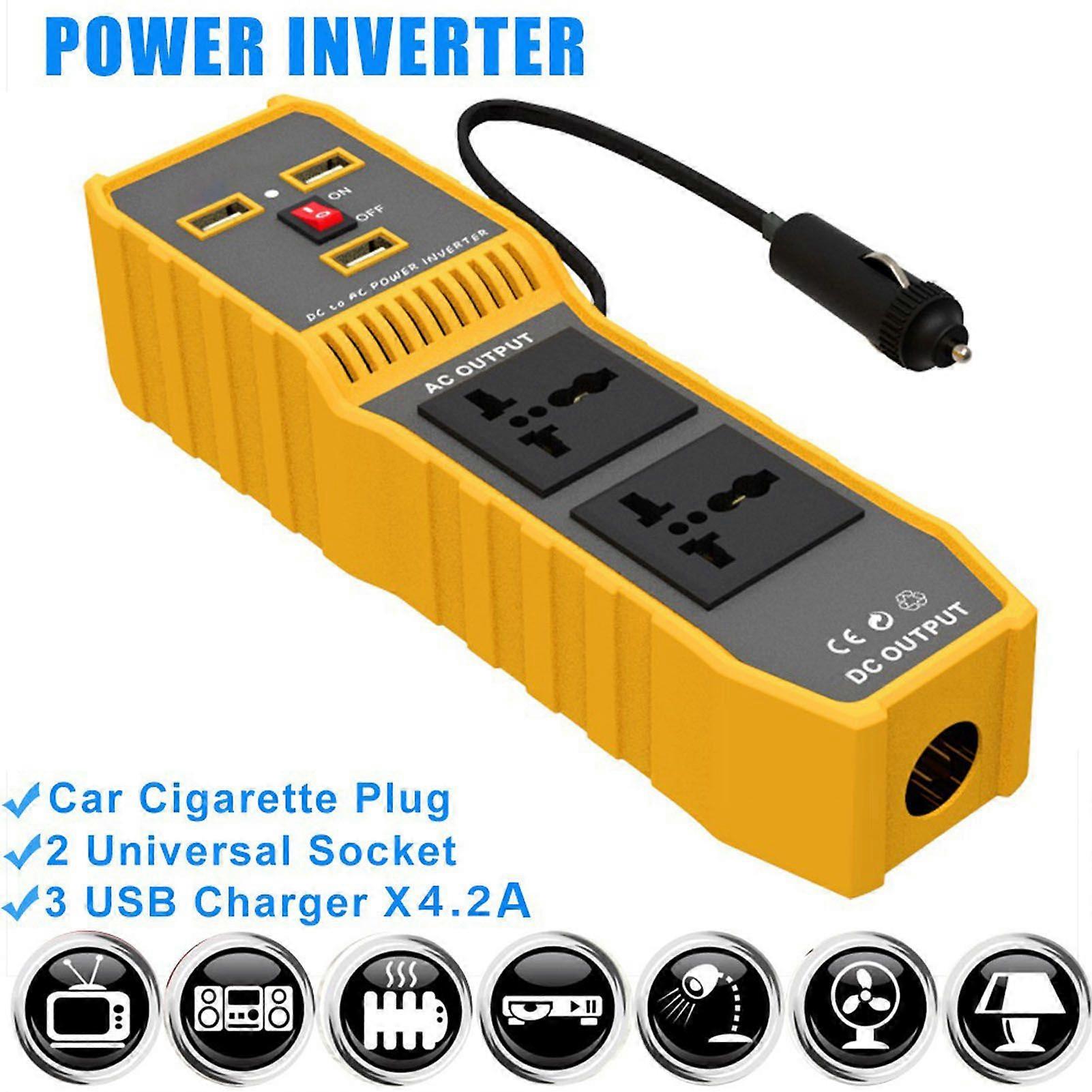 High quality  DC12V to AC220V 200W Car Inverter Car Plug Adapter Socket