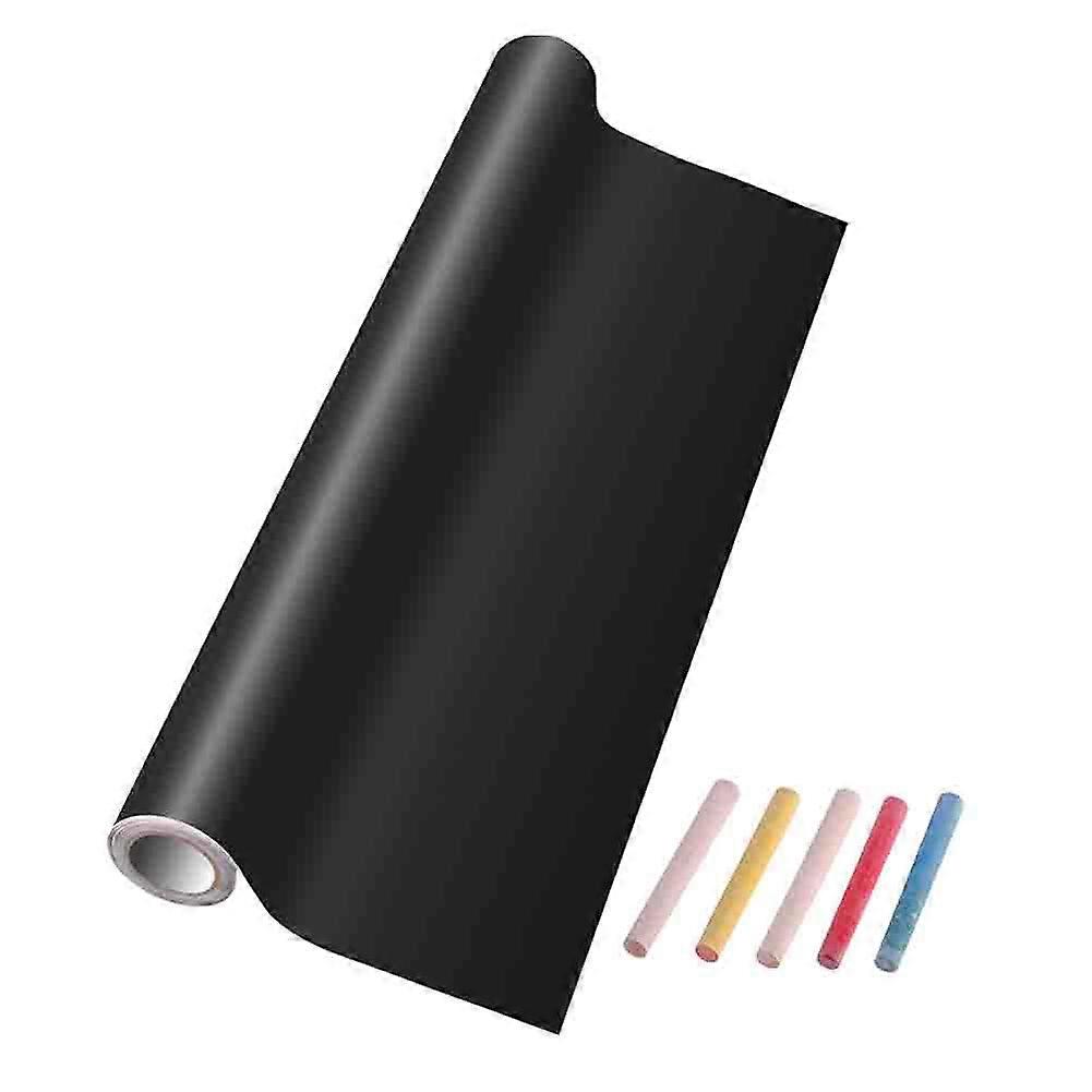 Chalkboard Paper Vinyl Paper with 5 Colorful Chalks for Kids Graffiti