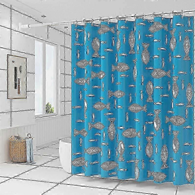 Waterproof Shower Curtain Suitable for Line Fish Designs