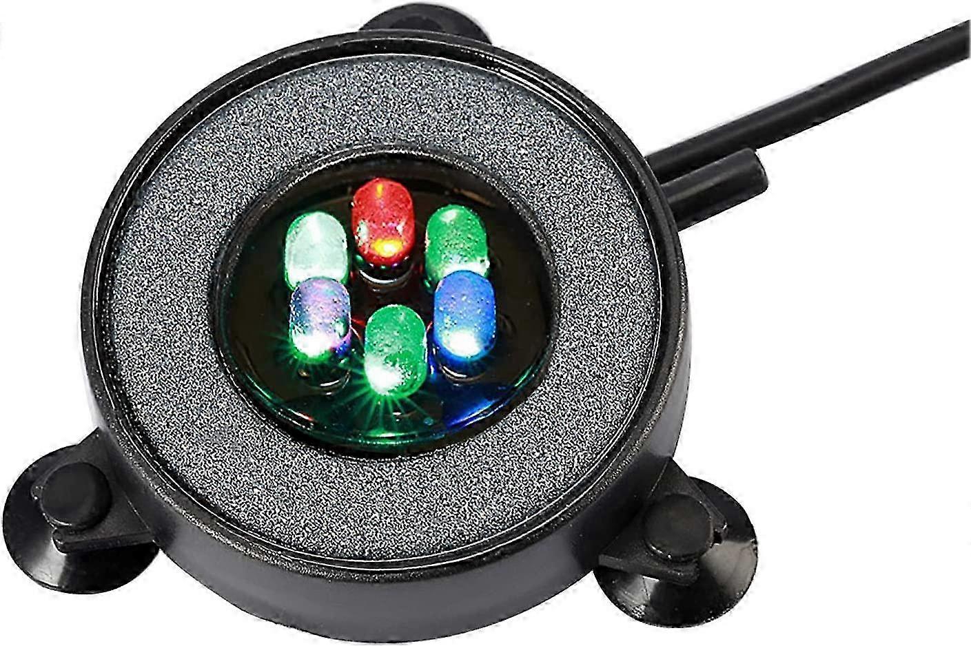 Submersible aquarium light with 6 colorful LED lights, measuring 5.5CM and providing 1.2W of illumination, suitable for various aquatic setu