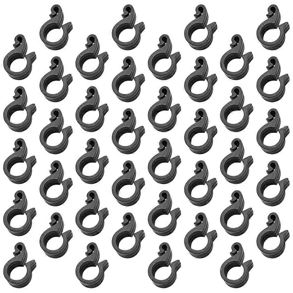 100pcs Durable Plastic Hose Clips for Secure Irrigation Tube Installation – Weather Resistant Drip Hose Clamps for Garden & Greenhouse Use
