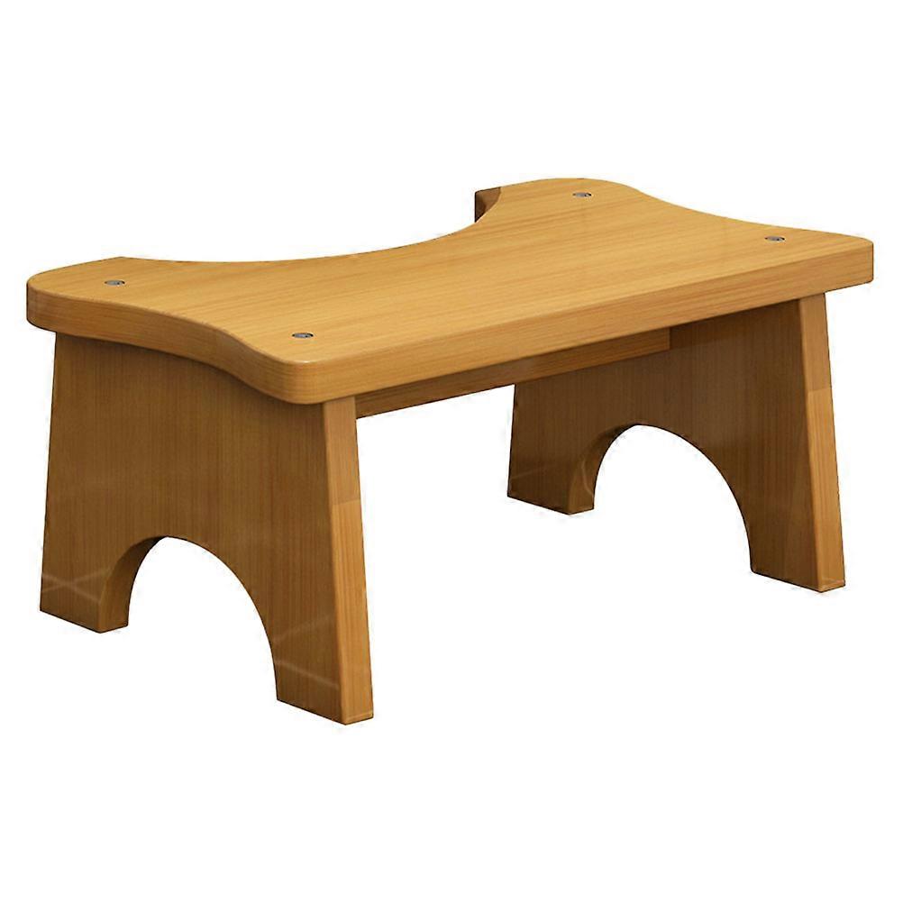 Stable Household Footstool Made of Synthetic Material for Home Use Light Brown 1pc