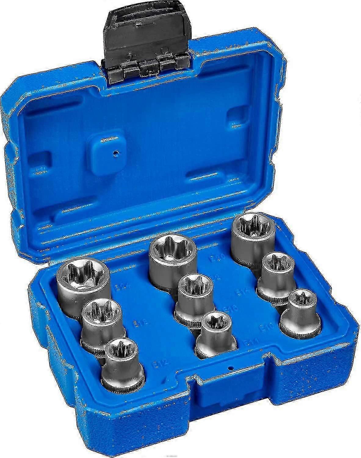 9-piece Torx Socket Wrench Set, Sockets With Coding And Ball Groove