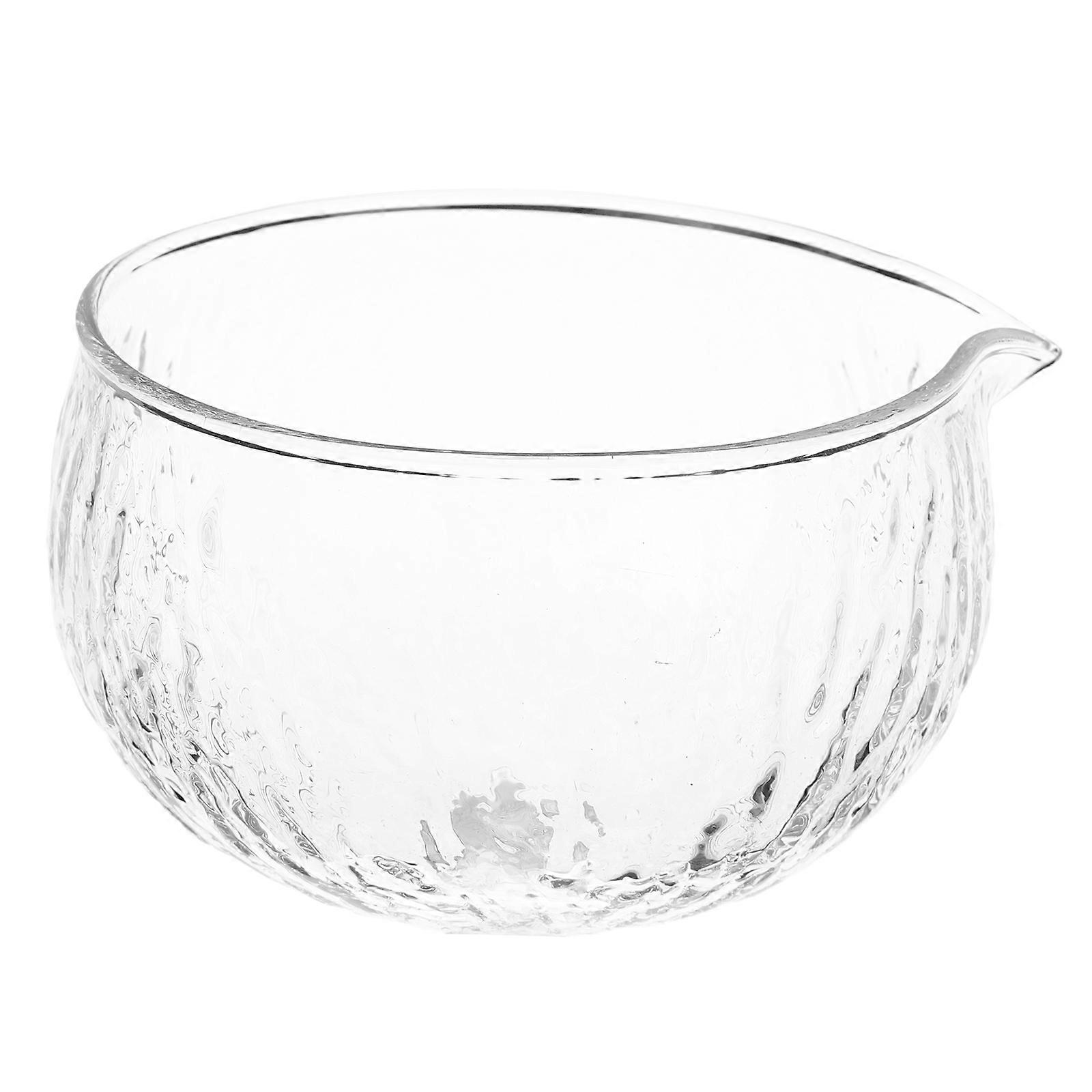 Matcha Bowl with Spout Transparent Glass for Home Use with Effortless Pouring