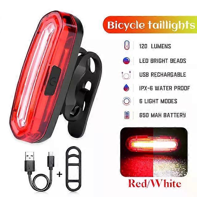 Bicycle Parts Bicycle Rear Light Ultra Bright USB Rechargeable High Intensity LED Tail Light Accessories for Cycling Mountain Bike Light