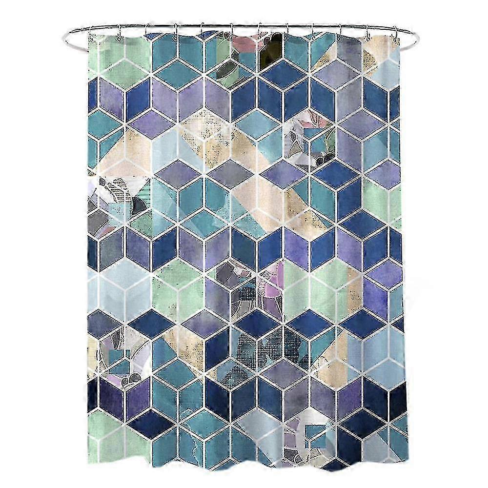 Waterproof Shower Curtain 180*200 Cm Quick-drying Shower Curtain Suitable for Various Bathroom Styles with 12 Hooks Included